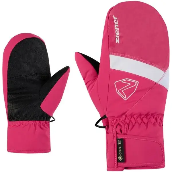 Ziener LEVIN-Z GTX MITTEN JUNIOR Dievčenské lyžiarske palčiaky, ružová, veľkosť