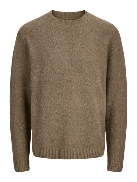 Jack & Jones Plus Sveter 'JPRBLAMAVERICK'  hnedá melírovaná