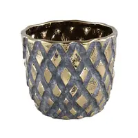 Zlatý keramický květináč JUNEY - více velikostí Velikost: M