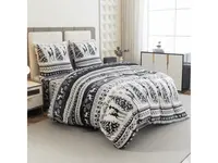 Mikroplyšové obliečky WINTER DEER sivé Rozmer obliečky: 2 ks 70 x 90 cm | 200 x 220 cm