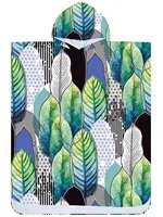 Plážové pončo FEATHER zeleno-modré 80x145 cm