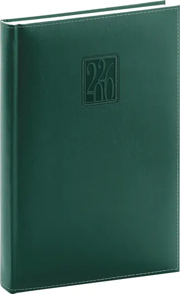 NOTIQUE Denní diář Panama 2026, zelený, 15 x 21 cm