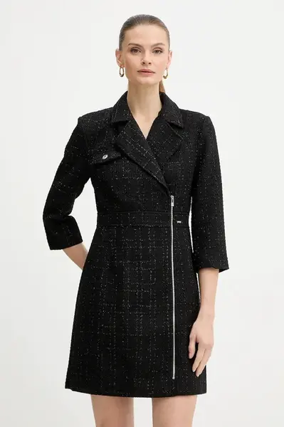 Šaty Morgan černá barva, mini, přiléhavé, RTIDA