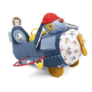 Lilliputiens – mäkká hračka s aktivitami – lietadlo psík Jules