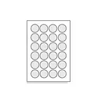 Samolepicí etikety 40 mm, 24 etiket, A4, 100 listů, kulaté