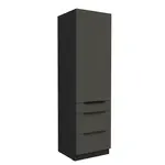 Vysoká potravinová skříňka Aria 60 DKS-210 3S 1F - Premium Box Barva korpusu: Černá, Barva dvířek: GR - Graphite AFM