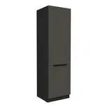Vysoká skříňka pro vestavnou lednici Aria 60 LO-210 2F Barva korpusu: Černá, Barva dvířek: GR - Graphite AFM