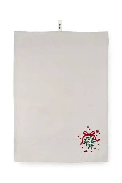 Vánoční kuchyňská utěrka Juna Christmas Fable Tea 50 x 70 cm béžová barva