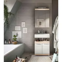 MID.YOU KOUPELNA Sonoma dub, vysoce lesklá bílá