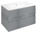 Sapho Ezara - Umývadlová skrinka, 80x46x52 cm, 2 zásuvky, dub strieborný EZ801-1111
