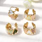 304 Stainless Steel Enamel Open Cuff Ring