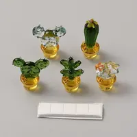 Glass Cactus Display Decorations