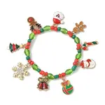 Christmas Alloy Enamel Charm Bracelets