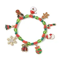 Christmas Alloy Enamel Charm Bracelets