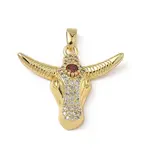 Brass Micro Pave Cubic Zirconia Pendants