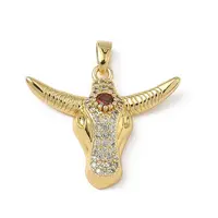 Brass Micro Pave Cubic Zirconia Pendants