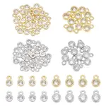 60Pcs Brass Micro Pave Cubic Zirconia Charms