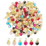 150Pcs Crackle Glass Pendants