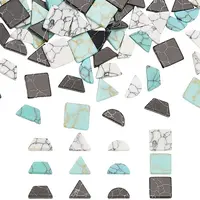 120Pcs 12 Styles Synthetic Turquoise Cabochons