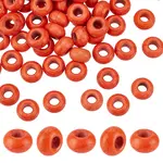 60Pcs Dyed Synthetic Turquoise European Beads