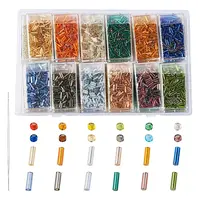 Silver Lined Glass Bugle Beads