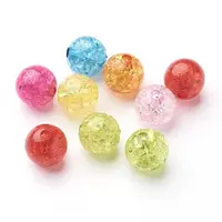 Transparent Crackle Acrylic Beads