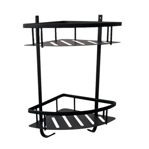 RAV SLEZÁK Yukon rohová polička čierna matná YUA0800CMAT