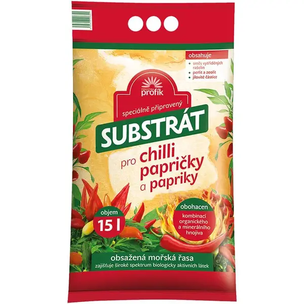 Profík substrát pro chilli papričky 15 l