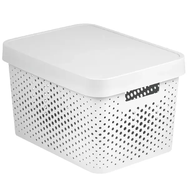Plastový úložný box s vekom  Infinity 17l 229153 biely