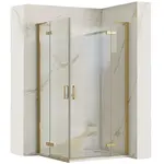 Sprchový kút Hugo Rea K6605 100x100x200,5 gold brush