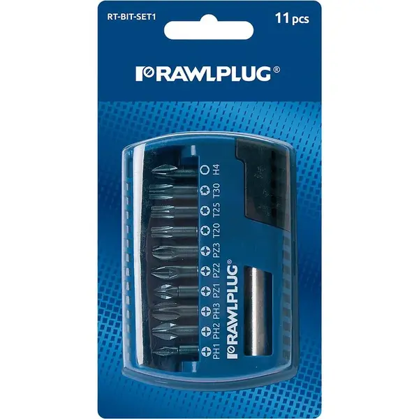 Rawlplug sada hrotov typu Phillips, Pozidriv, Torx s presne vyfrézovanou hlavou PH PZ T 25mm + R adaptér