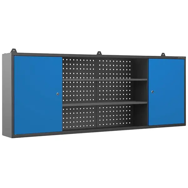 Závesná skrinka Leo antracit/modrá