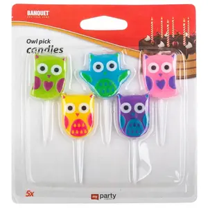 Svíčky nar. Owl 5 ks My Party 44301971