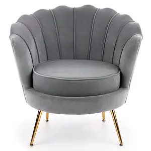 Kreslo Amorinito sivá/zlatý