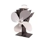 HS Flamingo Ventilátor na kachle 4lopatkový, strieborný, 115 x 180 x 197 mm