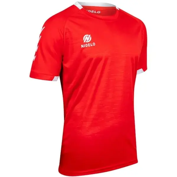NIDELO PLAYER SHIRT S/S BREST Sportovní dres, červená, velikost