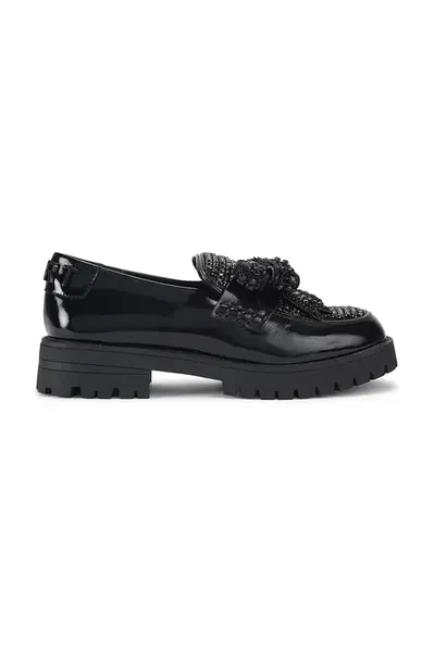 Kožené mokasíny Kurt Geiger London Bow Crystal Loafer
