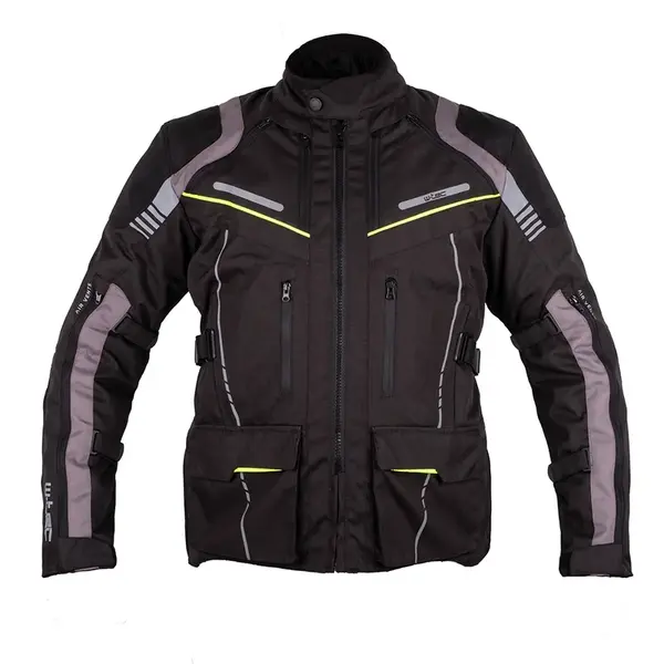 Touringová moto bunda W-TEC Smackton černo-zelená 5XL