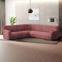 Bielastické potahy GLORIA vínová rohová sedačka (š. 350 - 530 cm)