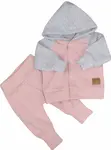 Kazum Tepláková souprava s kapucí Magic , růžová/šedá, vel. 74 vel.  74