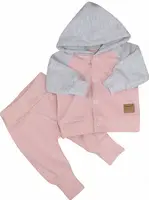 Kazum Tepláková souprava s kapucí Magic , růžová/šedá, vel. 74 vel.  74