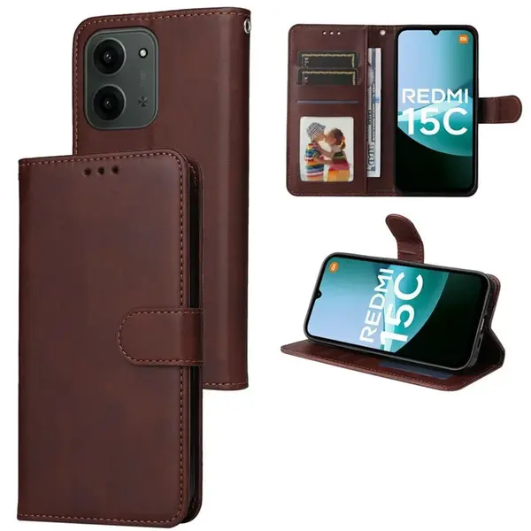 Magnet Case, Xiaomi Redmi 15C, hnědý