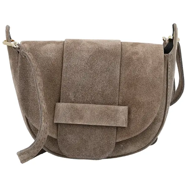 Dámská kožená crossbody kabelka taupe - Delami Vera Pelle Ylla