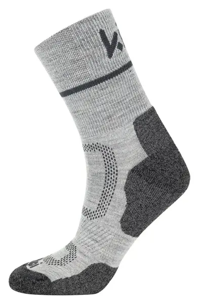 Svetlosivé športové unisex ponožky Kilpi STEYR