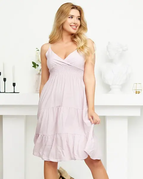 Resti Purple ladies' delicate dress above the knee - Clothing