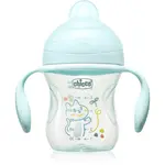 Chicco Transition Cup 4m+ tréningový hrnček s držadlami Teal 200 ml