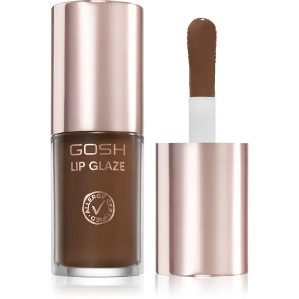 GOSH COPENHAGEN Lip Glaze lesk na pery odtieň 003 Dark Chocolate 5.5 ml