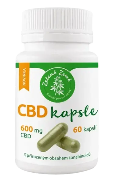 ZELENÁ ZEMĚ CBD kapsule 600mg 60 kapsúl