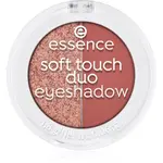 essence Soft Touch Duo duo očné tiene odtieň 01 Bronze Beauty 1 g