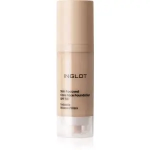 Inglot Skin Focused Care Face Foundation SPF 50 krycí make-up SPF 50 odtieň 303 Porcelain Beige 30 ml